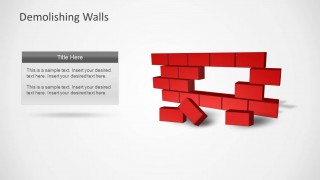 Broken Brick Wall Template for PowerPoint with Text Box