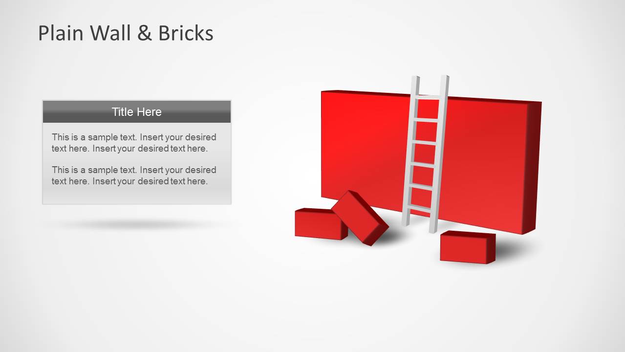 Powerpoint Slide Example Bricks Form A Pattern Brick Walls & Obstacles Template for PowerPoint - SlideModel