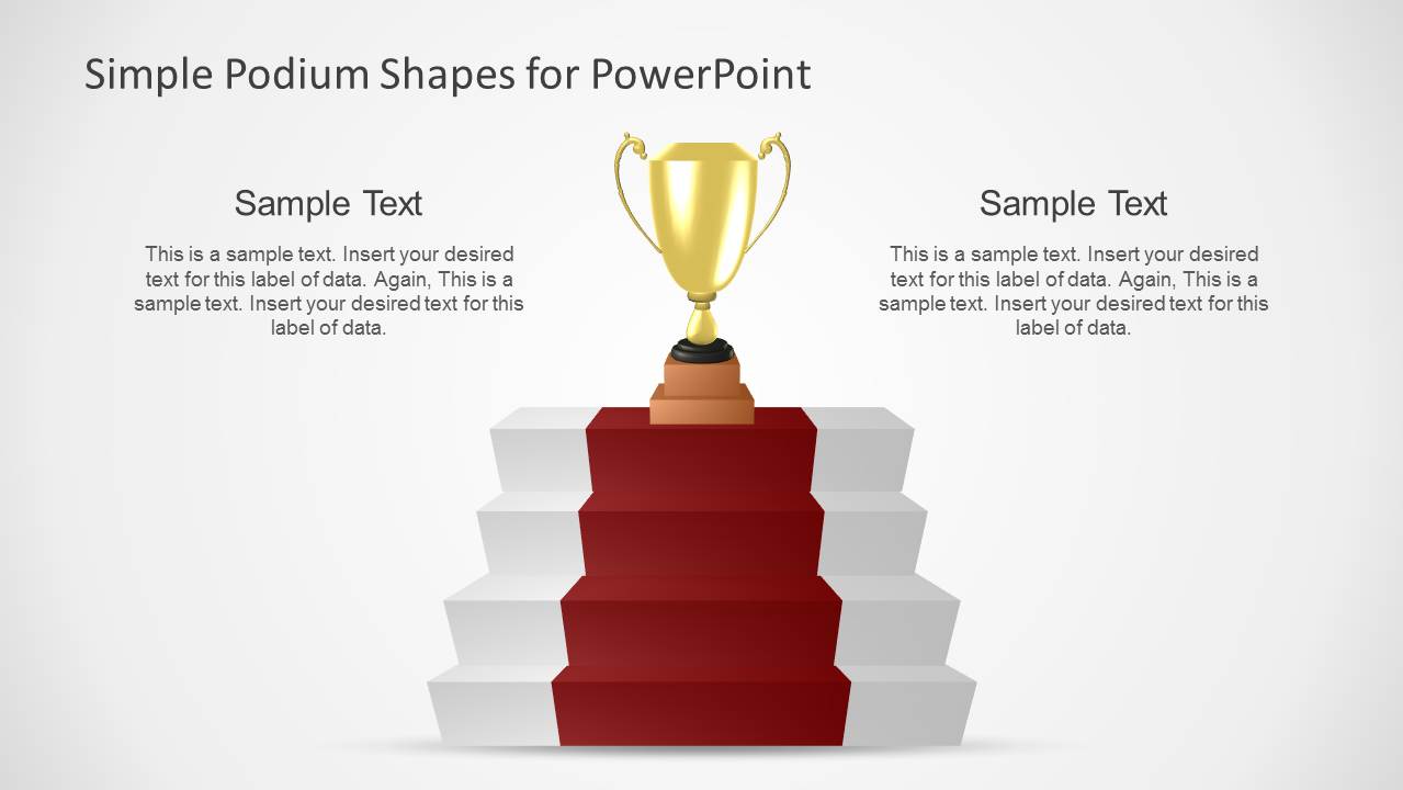 Simple Podium Shapes for PowerPoint - SlideModel