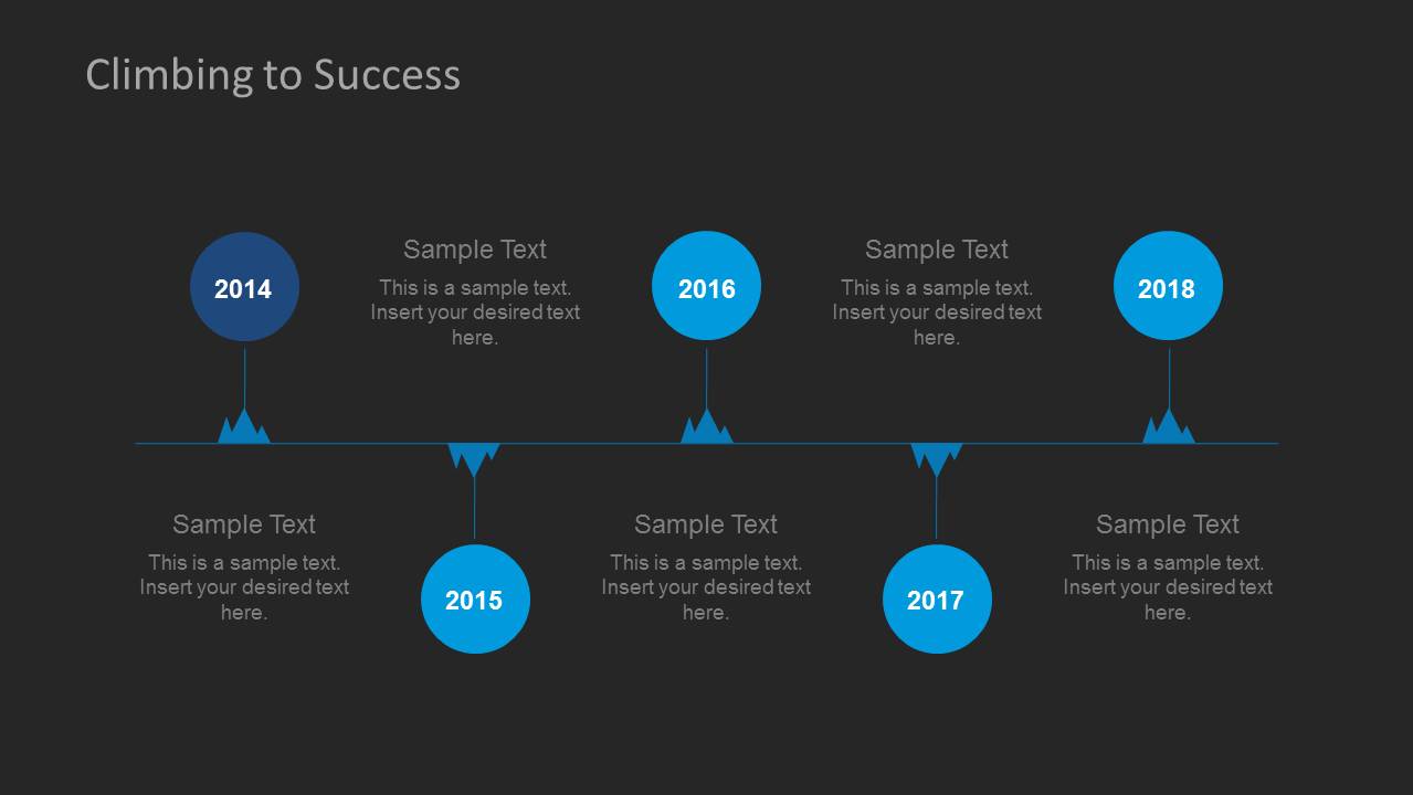 Climbing to Success PowerPoint Template - SlideModel