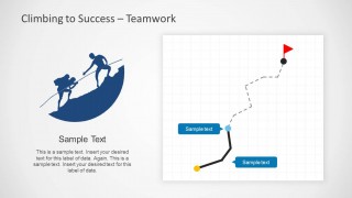 Team Work Slide Design with Path Tracking Illustration