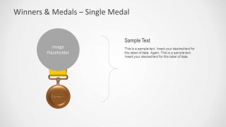Bronze Medal Shape for PowerPoint