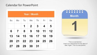 Calendar Template for PowerPoint - Month