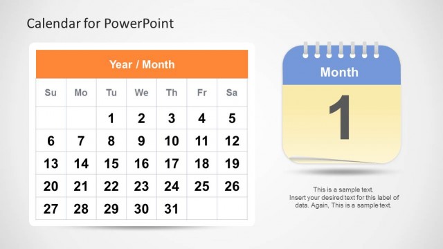 Calendar Template for PowerPoint – Month