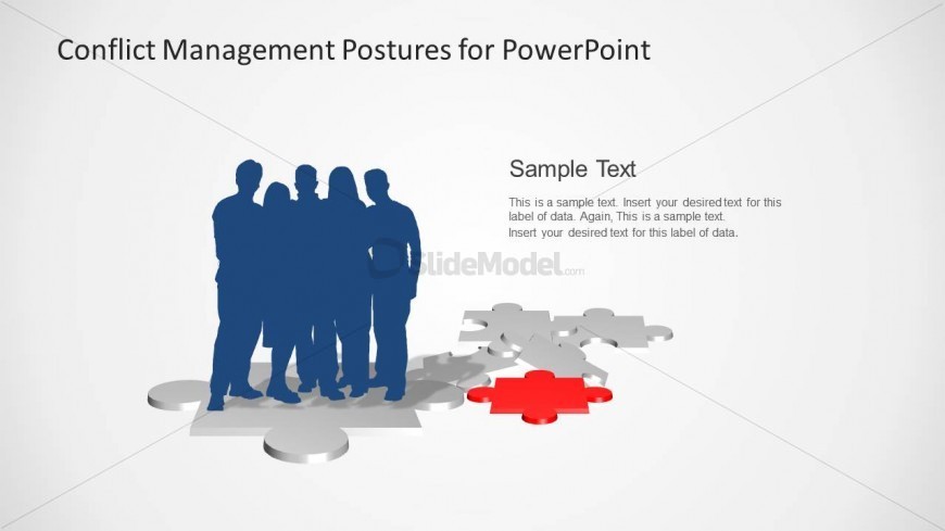 Conflict Management Posture Business Silhouettes