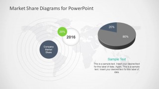 80% 20% Market Share PowerPoint Slide Design with Pie Chart