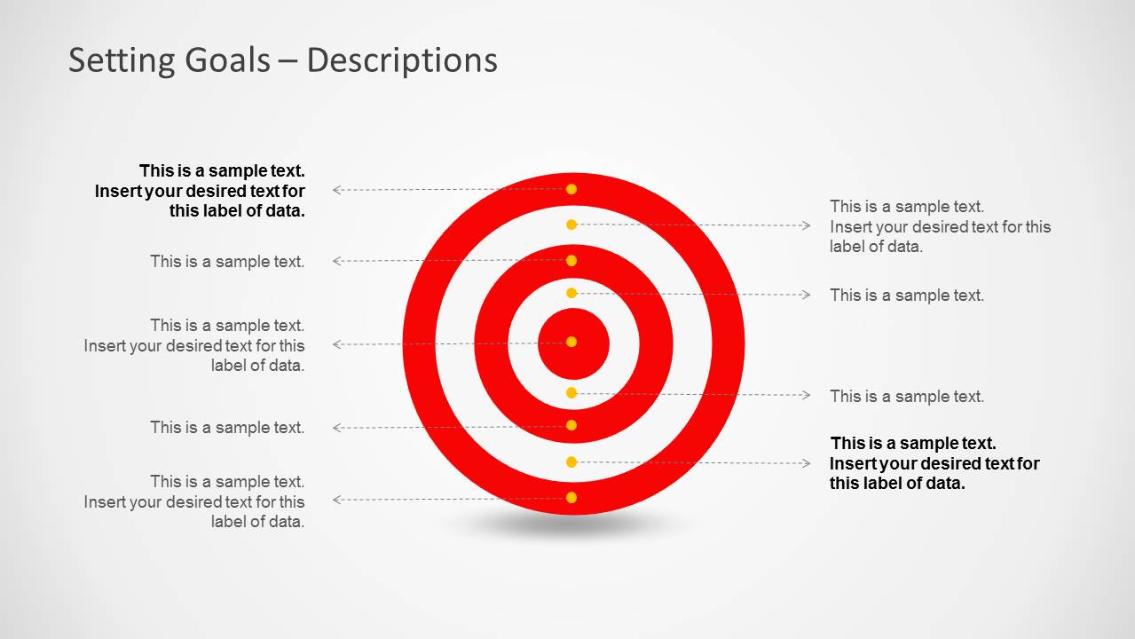 Setting Goals Template for PowerPoint with Target & Darts