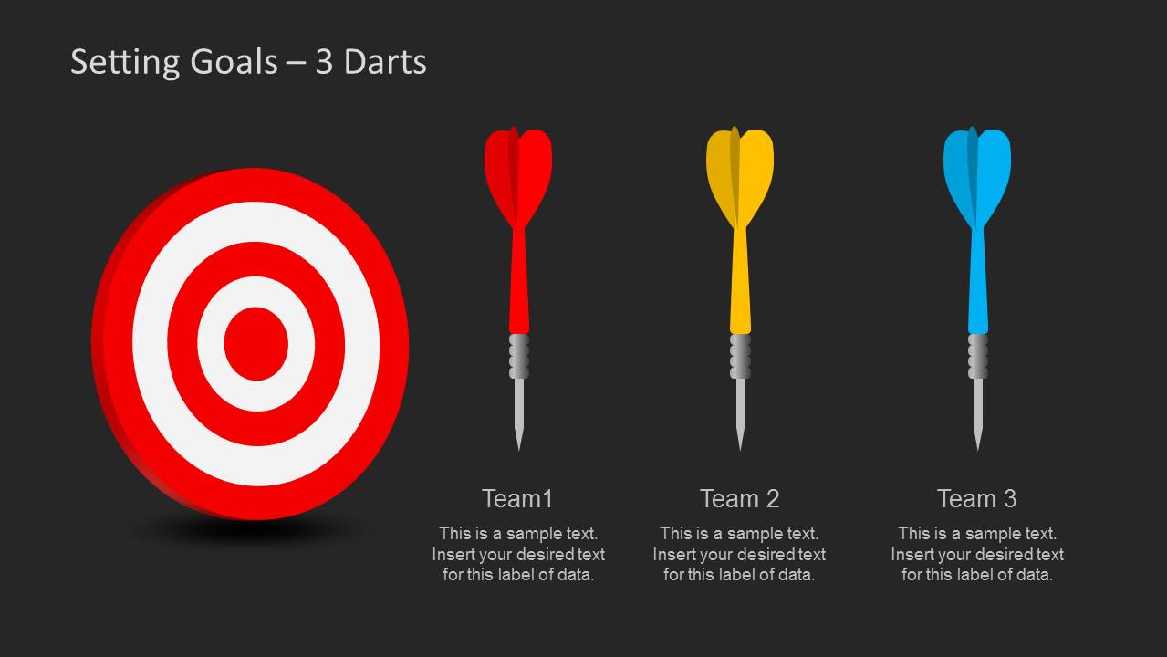 Setting Goals Template for PowerPoint with Target & Darts