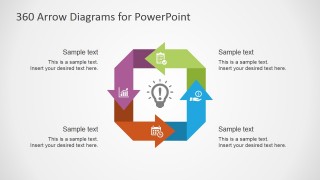 PowerPoint Circular Diagram with Square Arrows