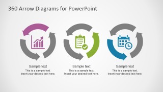 PowerPoint Template with Three Circular Process Diagrams