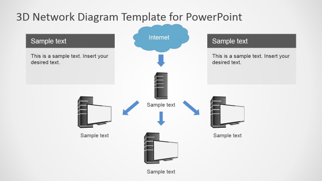 Centralized Topology Network Diagram for PowerPoint