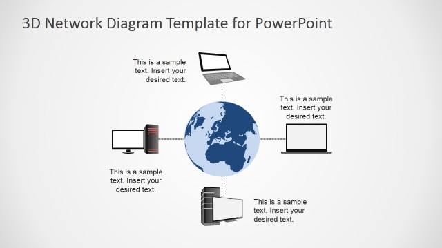 World Area Network PowerPoint Diagram