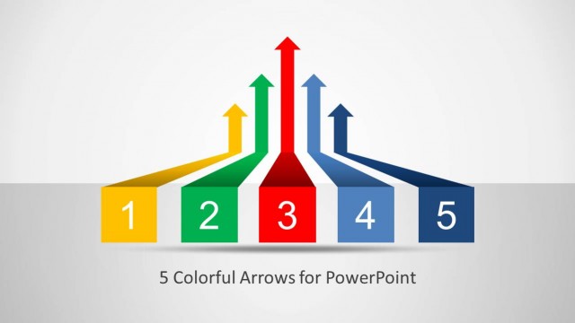 5 Colorful Arrows Template for PowerPoint
