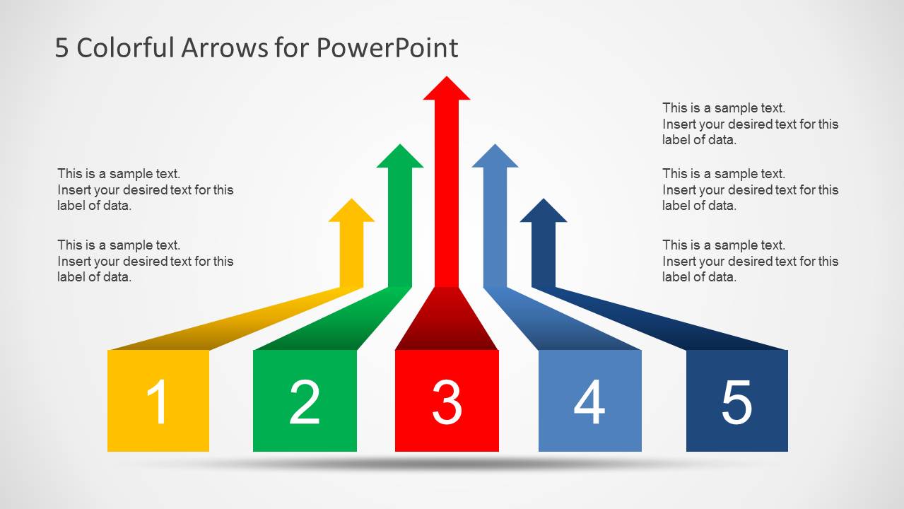 5 Colorful Arrows Template for PowerPoint - SlideModel
