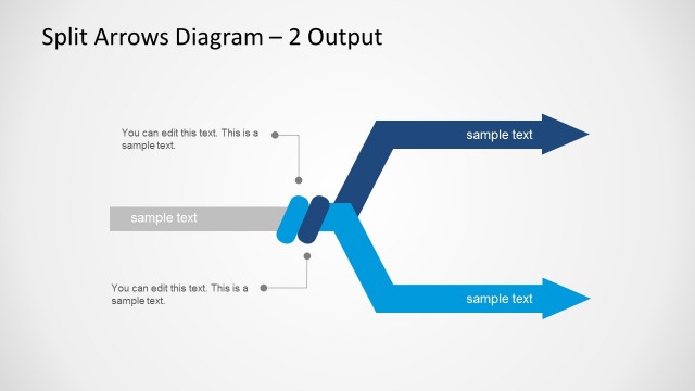Split Arrows Diagram Template for PowerPoint