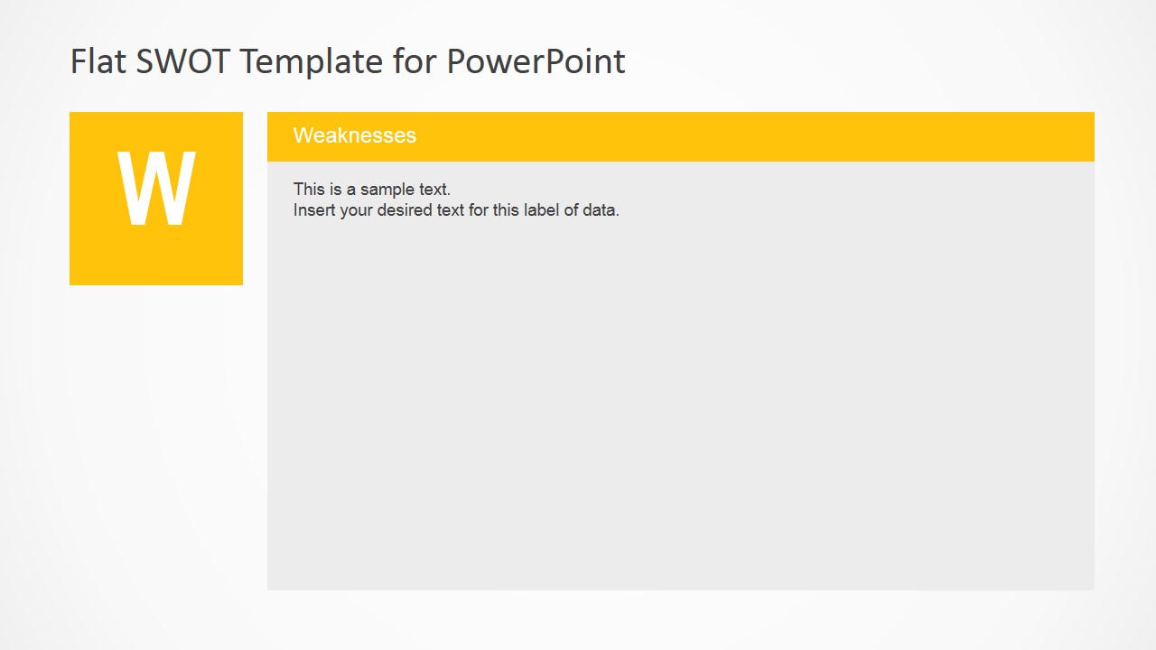 Flat SWOT Analysis Design for PowerPoint - SlideModel