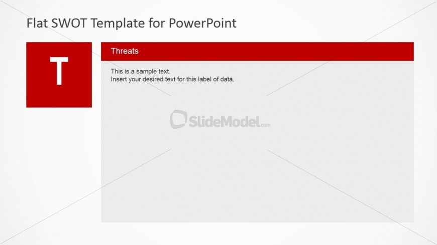 PowerPoint SWOT Analysis Template Threats Slide
