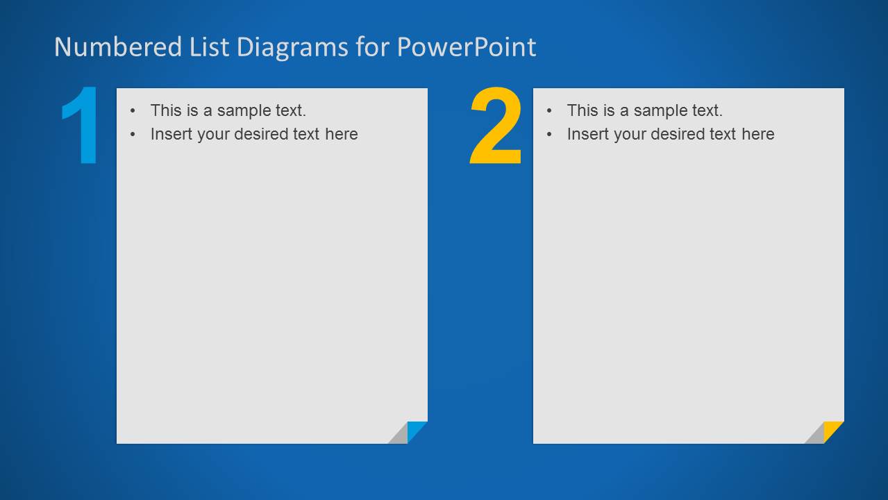 2 Columns Numbered List for PowerPoint