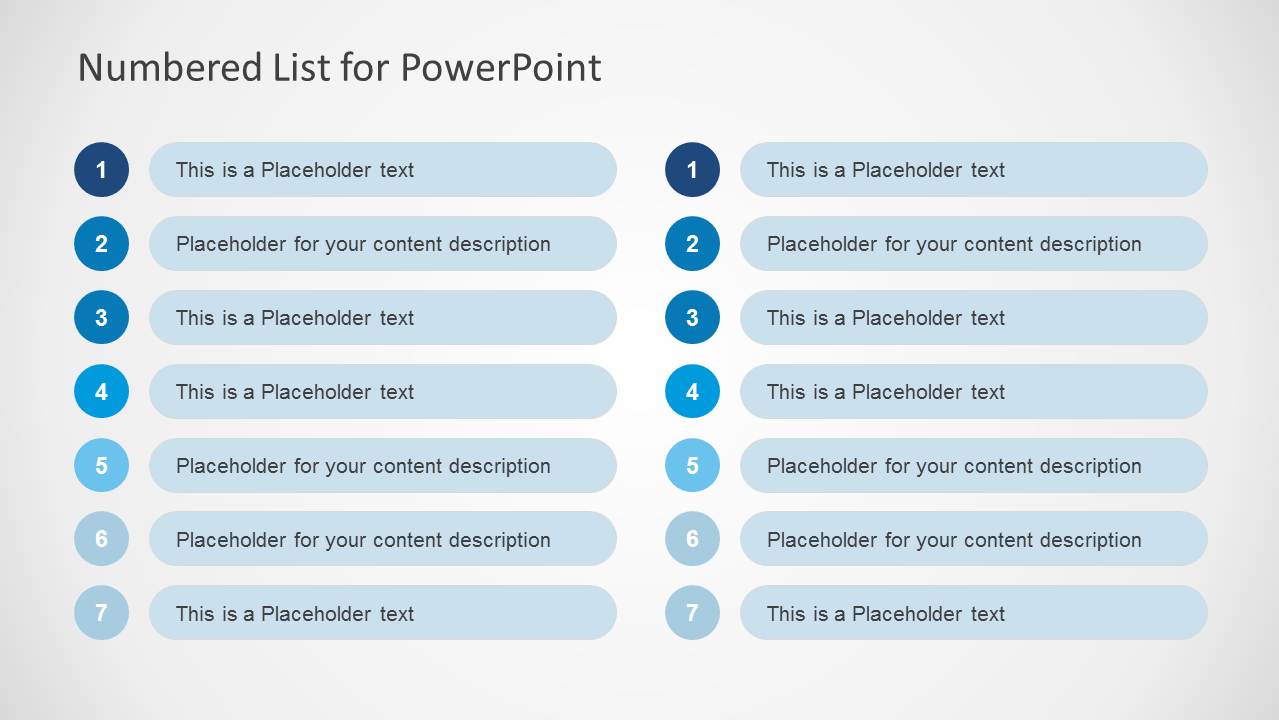 Numbered List Template For Powerpoint Slidemodel 1769