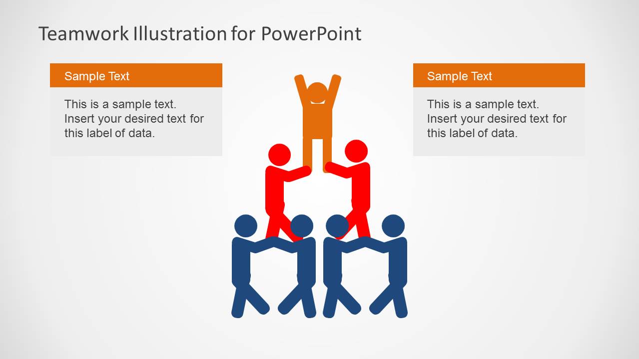 Team Work Pyramid PowerPoint Slide Design Centered