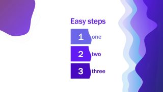 Easy 3 Step animated lists Powerpoint Template - Layout 3