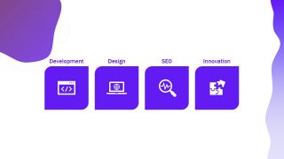 Four Services Animated PowerPoint Template Diagram