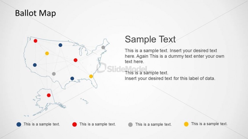 Ballot Network United States Map Template for PowerPoint