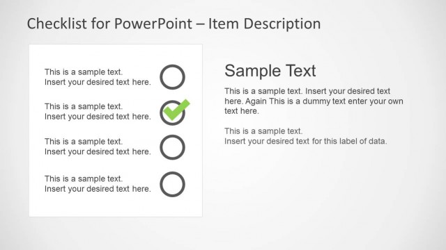 Checklist Layout Design for PowerPoint