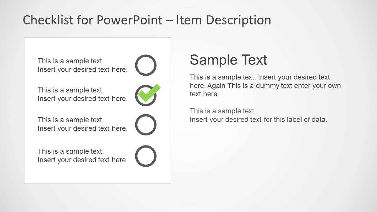 Checklist PowerPoint Slide Design
