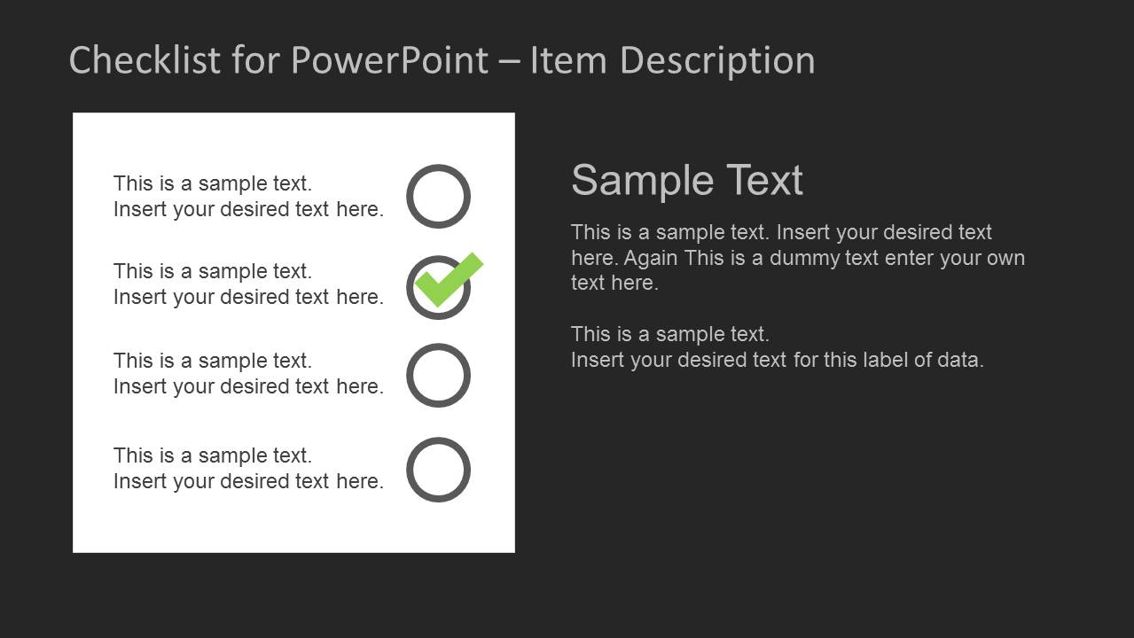 Checklist Layout Design for PowerPoint - SlideModel