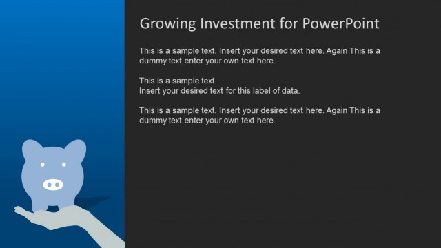 Black Background Piggy Bank Slide Design