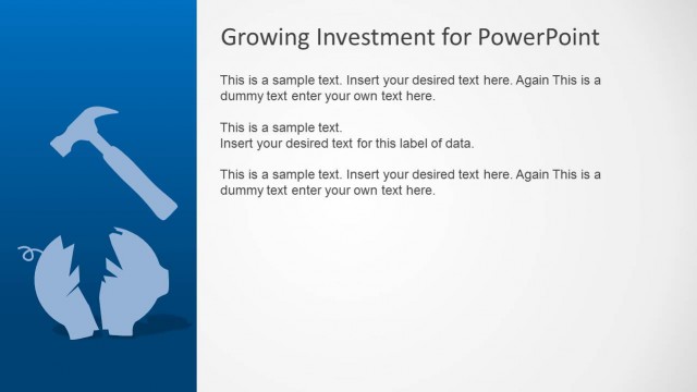 Breaking Piggy Bank with Hammer PowerPoint Scene