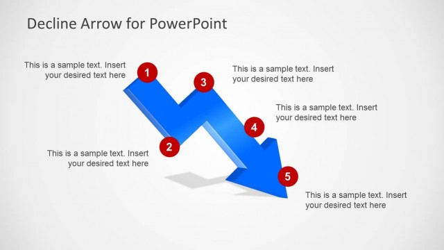 Decline Arrow for PowerPoint