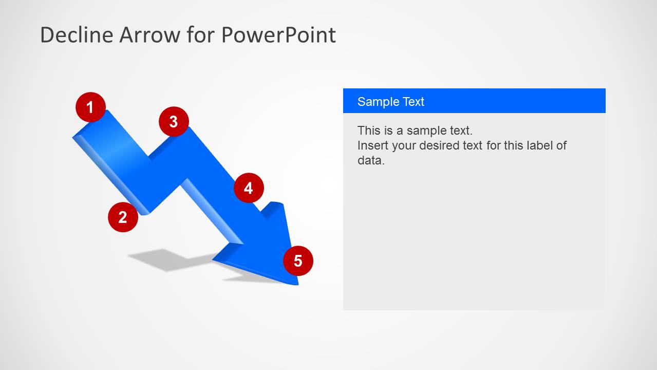 Decline Arrow For PowerPoint - SlideModel