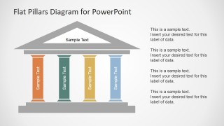 Flat Pillars Diagram For PowerPoint - SlideModel