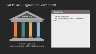 Flat Pillars Diagram For PowerPoint - SlideModel