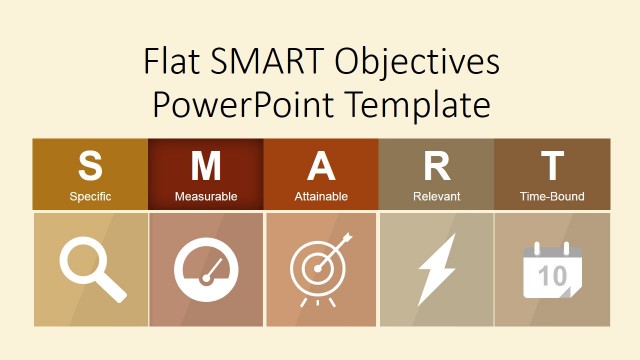Flat SMART Objectives PowerPoint Template