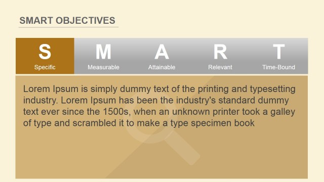 Specific Descriptioin Slide of SMART Objectives