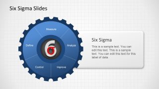 Six Sigma Gear Diagram PowerPoint Template