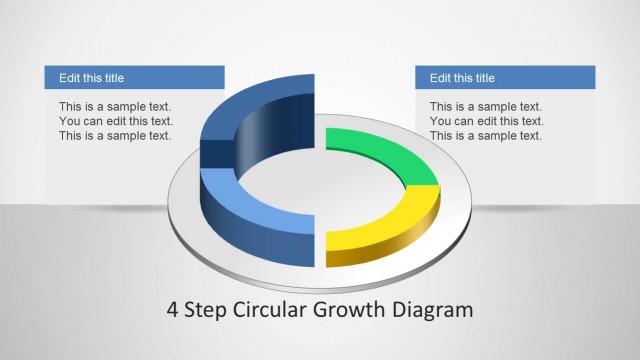 4 Step Circular Growth Diagram for PowerPoint