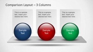Comparison PowerPoint Slide Layout with 3 Items