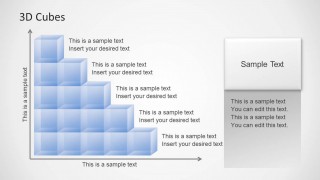 3D Cubes in a Chart Slide Design for PowerPoint