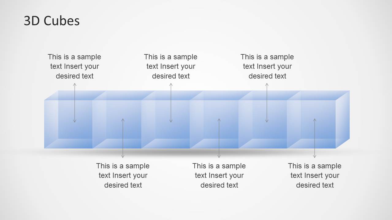 5 Steps 3d Model Cubes Powerpoint Diagram Slidemodel 5184