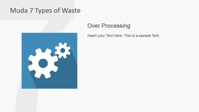 Over Processing Muda Waste Type Metaphor Gears Icons
