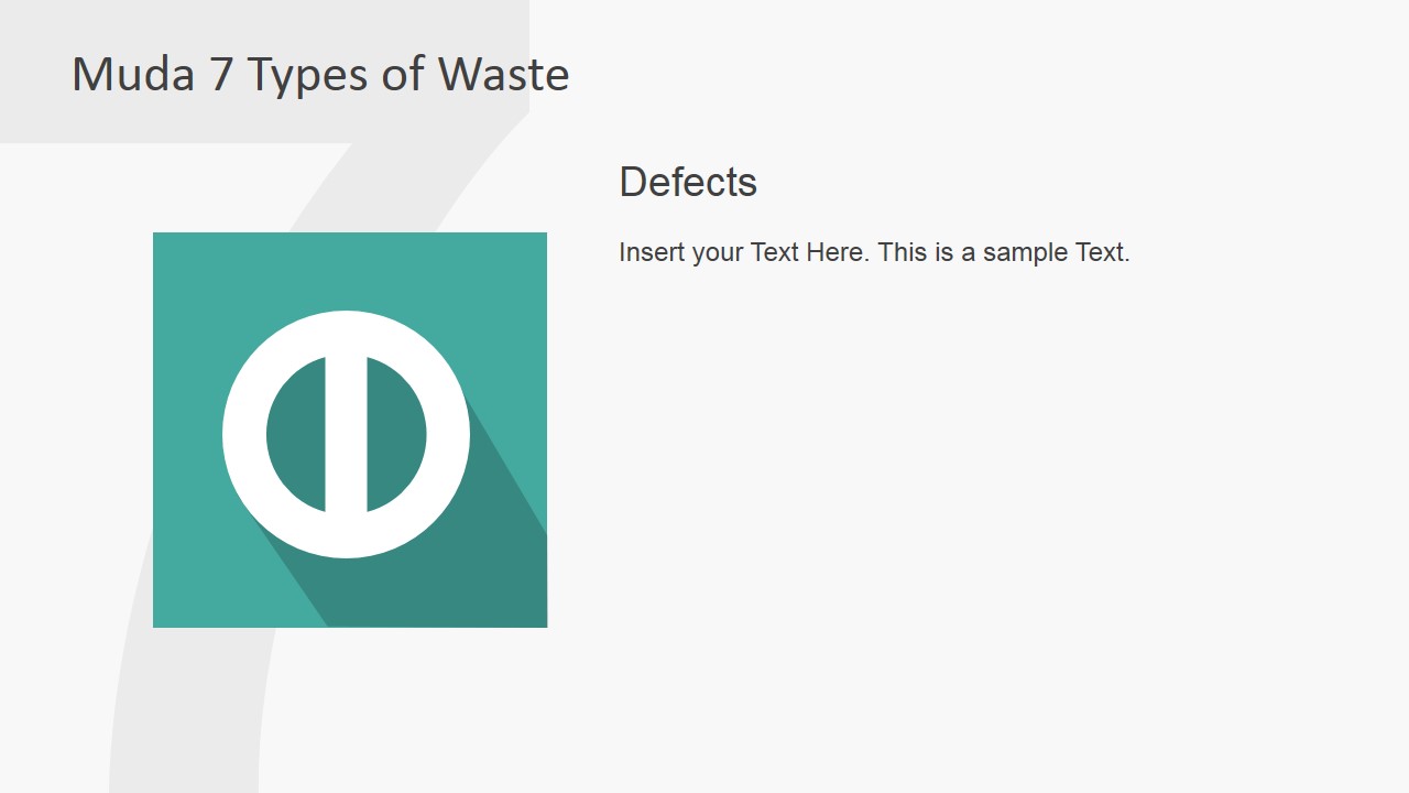 Muda 7 Types Of Waste PowerPoint Template & Slides