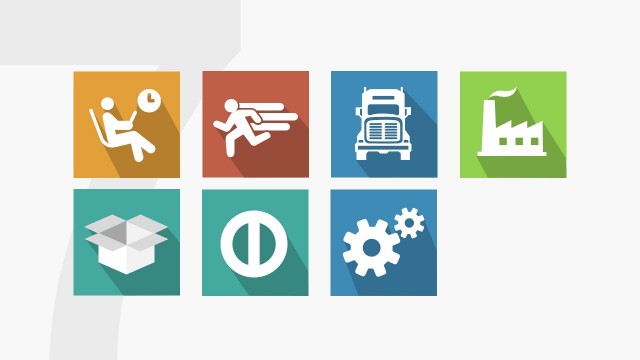PowerPoint Icons of Seven Muda Waste Types