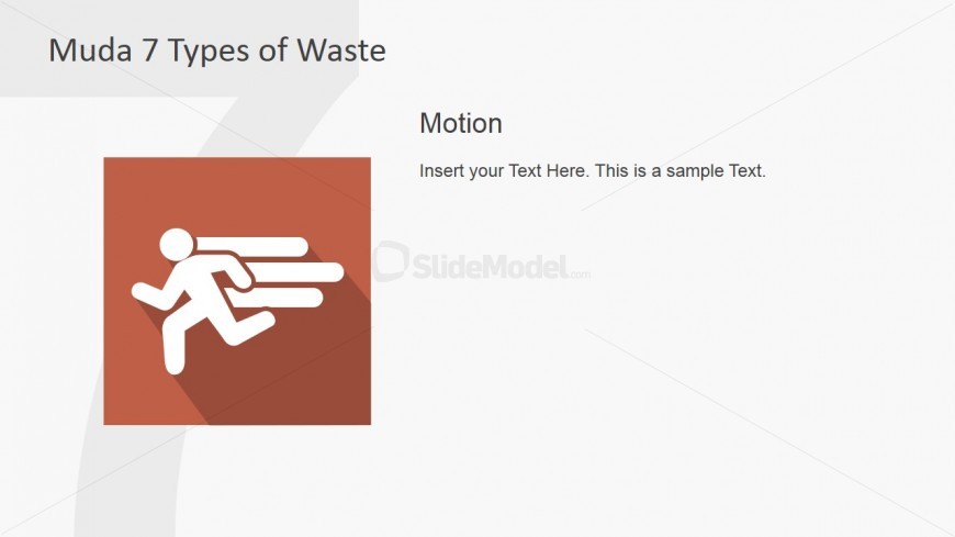 PowerPoint Icon Metaphor for Motion Muda Waste Type