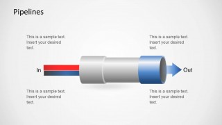 3D Pipeline Slide Design for PowerPoint Input Output