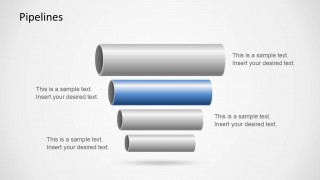 4 Pipelines of Different Sizes for PowerPoint