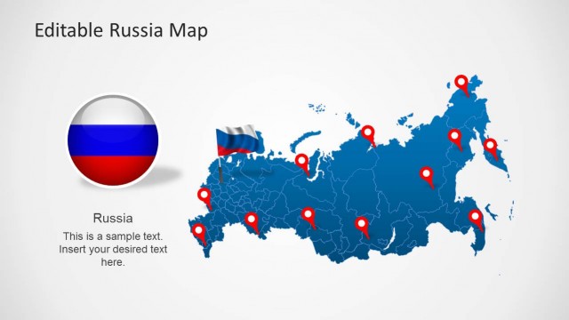 Editable Russia Map Template for PowerPoint
